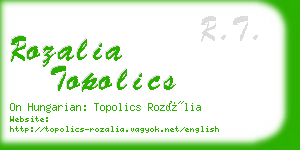 rozalia topolics business card